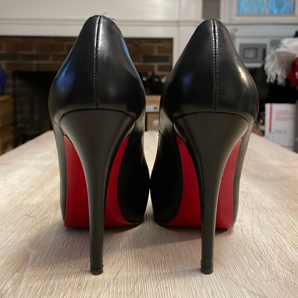 Louboutin Rolando 120MM in Black Kid Leather - 37 - Picture 4 of 9
